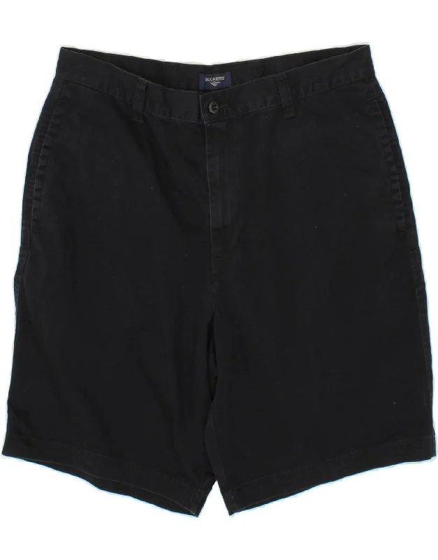 DOCKERS Mens Chino Shorts W36 Large  Navy Blue Cotton