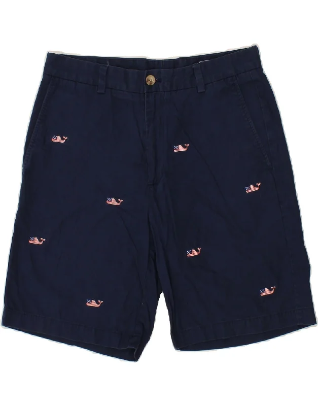 VINEYARD VINES Mens Graphic Chino Shorts W32 Medium Navy Blue Spotted