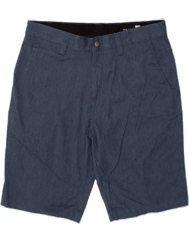 VOLCOM Mens Chino Shorts W32 Medium  Navy Blue Cotton