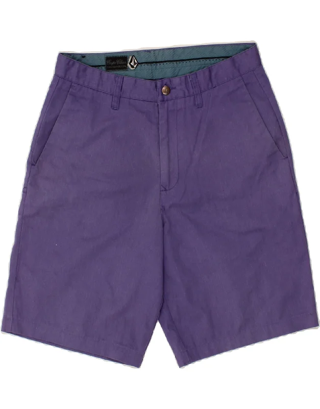 VOLCOM Mens Chino Shorts W32 Medium Purple Polyester