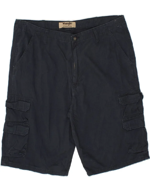 WRANGLER Mens Cargo Shorts W40 XL Navy Blue Cotton