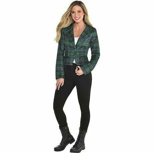 Adult Women's Plaid Suit Jacket