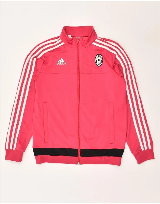 ADIDAS Girls Tracksuit Top Jacket 11-12 Years Pink Polyester