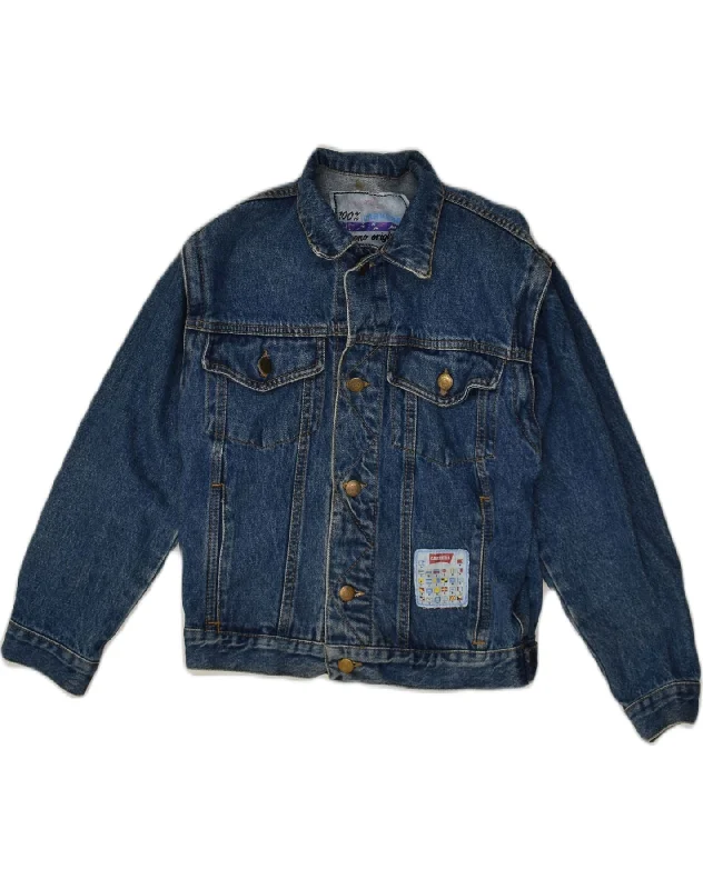 CARRERA Boys Graphic Denim Jacket 11-12 Years Blue Cotton