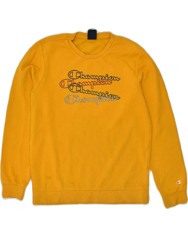 CHAMPION Boys Graphic Sweatshirt Jumper 15-16 Years 2XL  Yellow