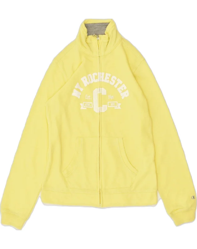 CHAMPION Girls NY Rochester Tracksuit Top Jacket 9-10 Years  Medium Yellow