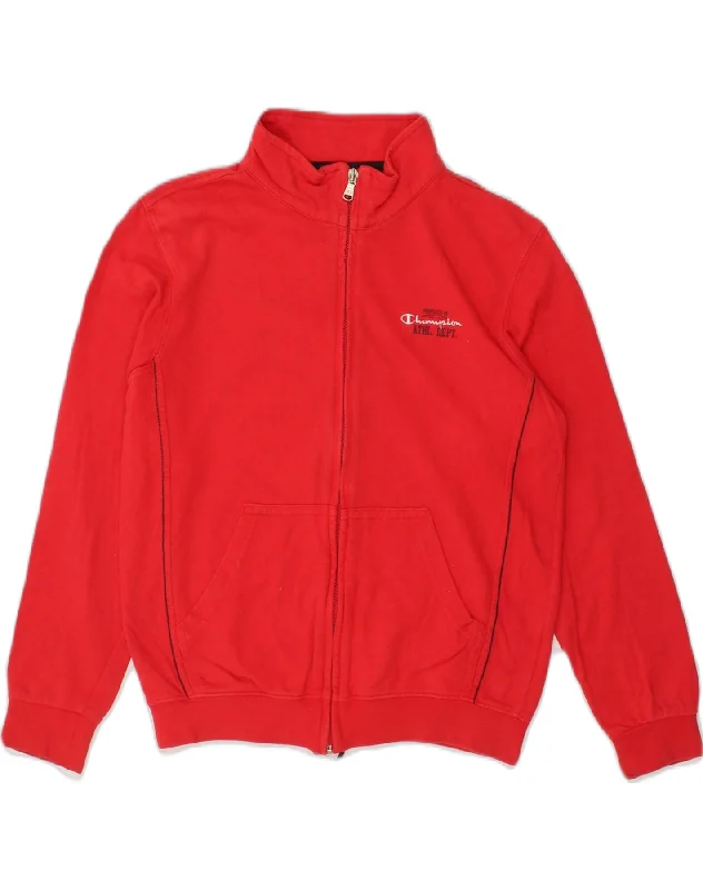 CHAMPION Girls Tracksuit Top Jacket 8-9 Years Medium  Red