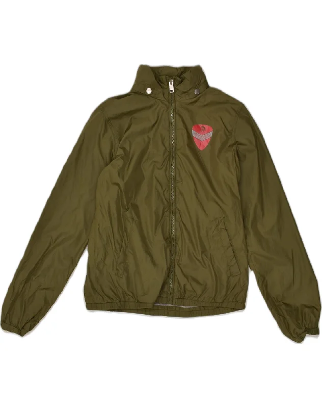 DIESEL Girls Rain Jacket 11-12 Years Khaki Nylon