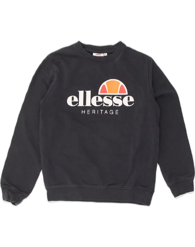 ELLESSE Boys Heritage Graphic Sweatshirt Jumper 9-10 Years Navy Blue