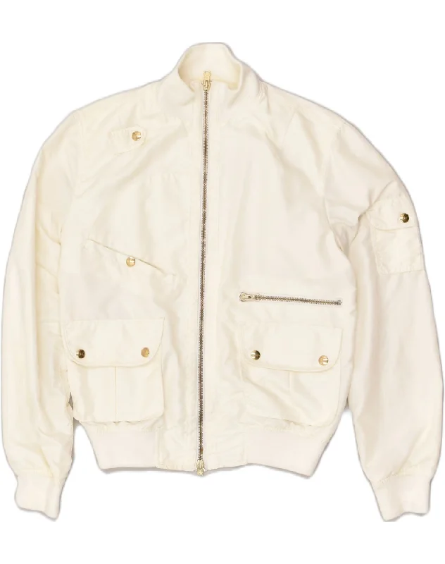 FAY Girls Bomber Jacket 12-13 Years Off White Polyester