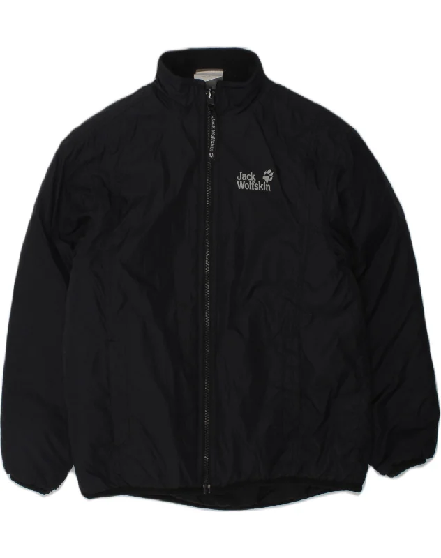 JACK WOLFSKIN Boys Bomber Jacket 9-10 Years Black Polyamide