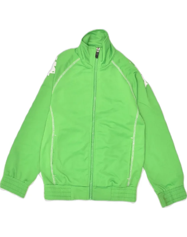 KAPPA Boys Graphic Tracksuit Top Jacket 7-8 Years Green