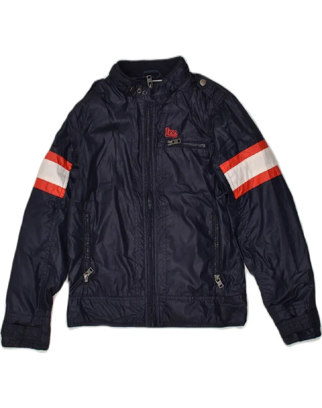 LEE Boys Bomber Jacket 9-10 Years Navy Blue Polyester