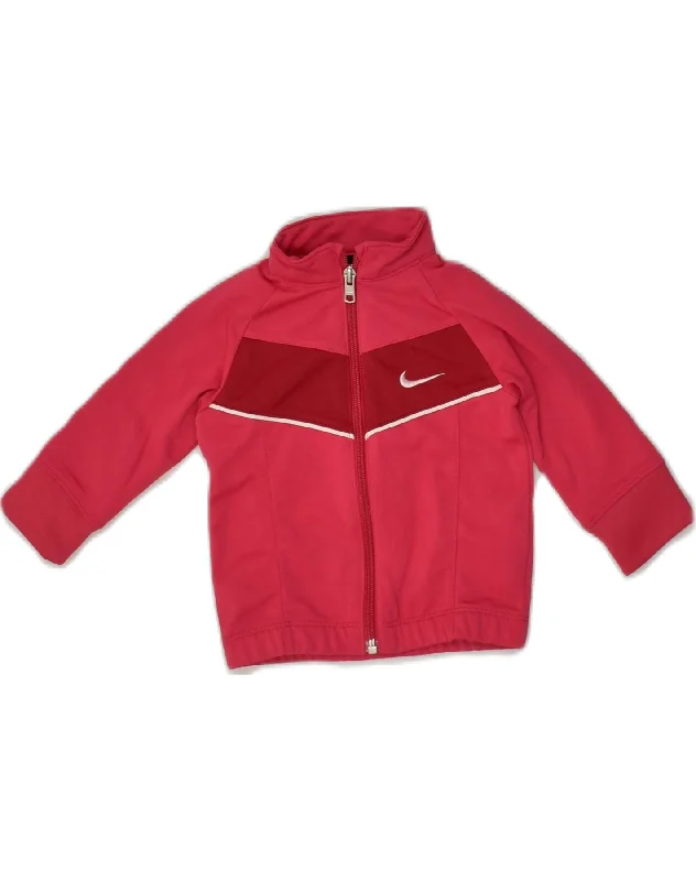 NIKE Baby Boys Tracksuit Top Jacket 6-9 Months Red Polyester