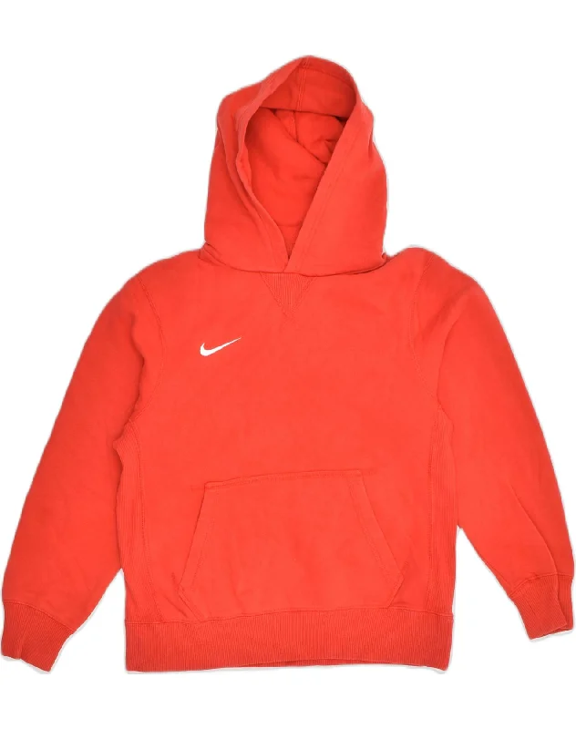 NIKE Boys Dri Fit Sweatshirt Jumper 10-11 Years Red Cotton