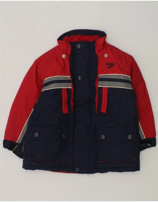 OSH KOSH Boys Padded Jacket 2-3 Years Navy Blue Colourblock Nylon