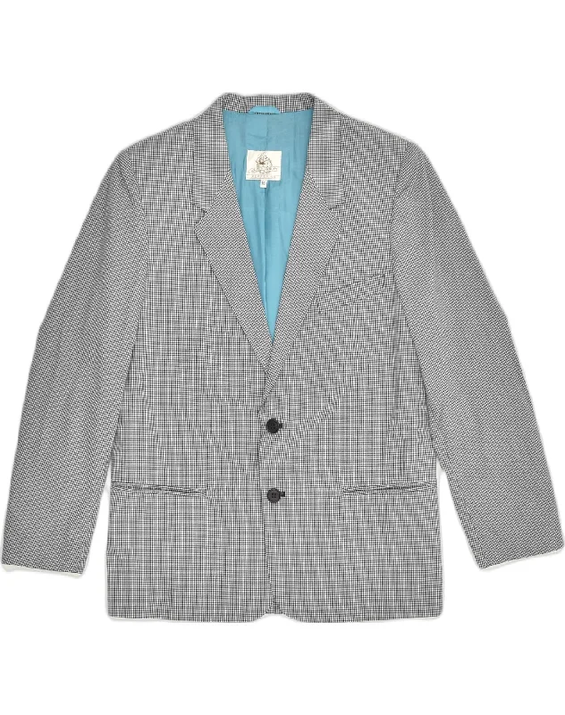 PEPPERINO Boys 2 Button Blazer Jacket 15-16 Years Grey Check Polyester