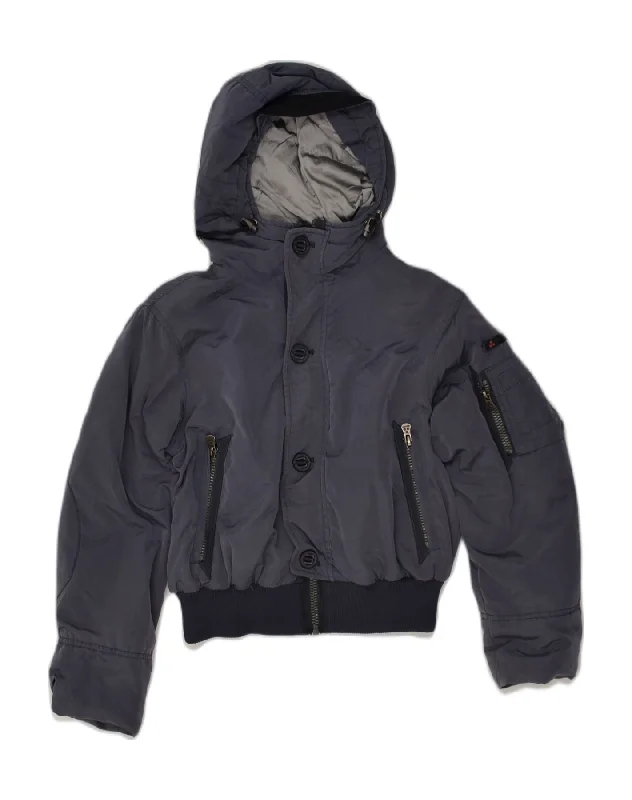 PEUTEREY Boys Hooded Windbreaker Jacket 11-12 Years Medium Navy Blue