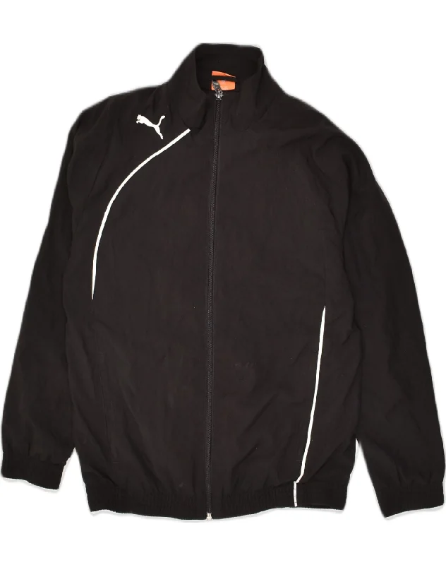 PUMA Boys Tracksuit Top Jacket 11-12 Years Black