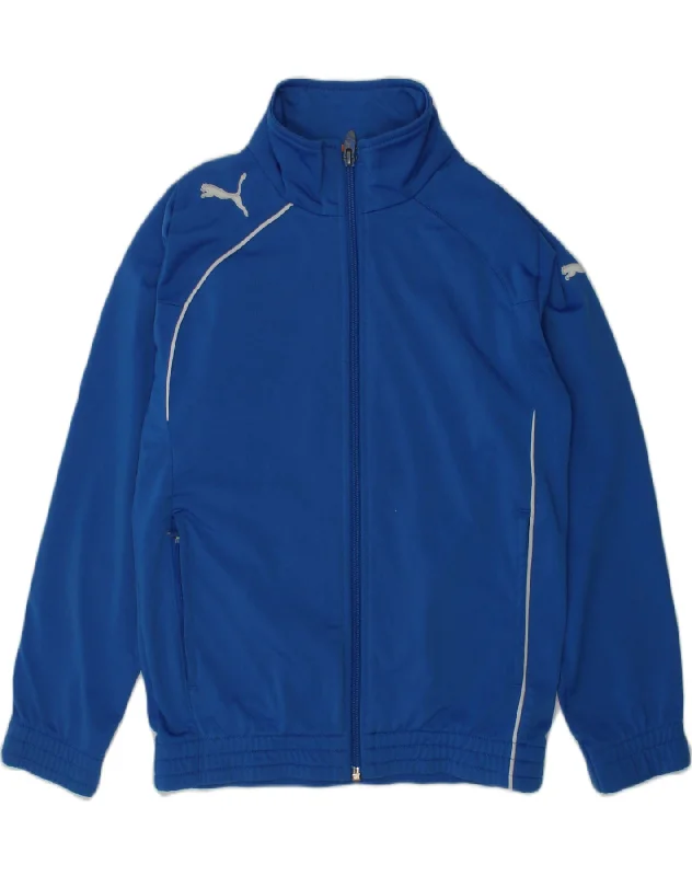 PUMA Boys Tracksuit Top Jacket 7-8 Years Blue