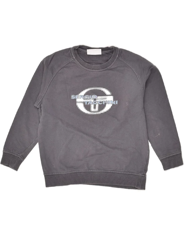 SERGIO TACCHINI Boys Graphic Sweatshirt Jumper 9-10 Years Grey