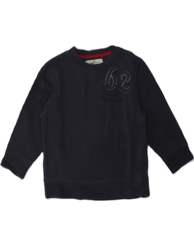 TOM TAILOR Boys Graphic Sweatshirt Jumper 4-5 Years Navy Blue Cotton