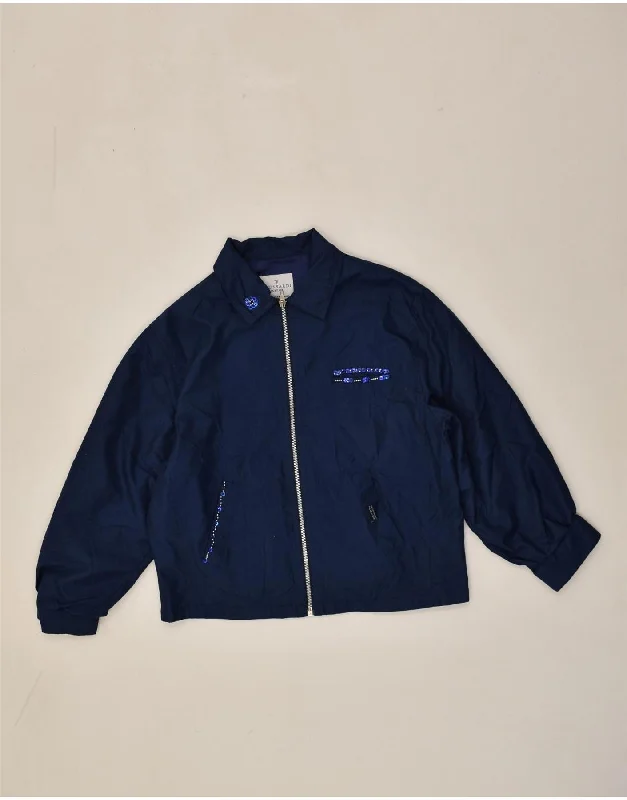 TRUSSARDI JUNIOR Girls Bomber Jacket 12-13 Years Navy Blue Polyester