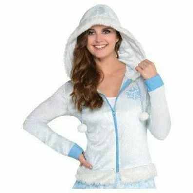 Womens Snowflake Zip-up Hoodie