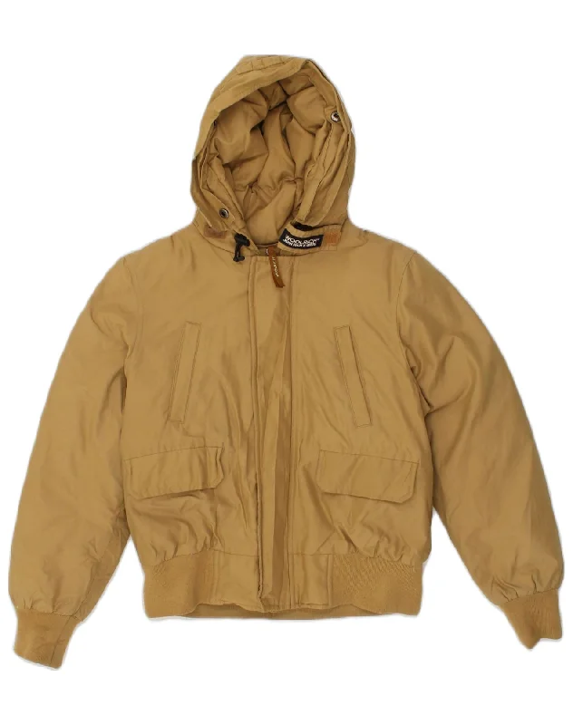 WOOLRICH Boys Hooded Bomber Padded Jacket 9-10 Years Brown