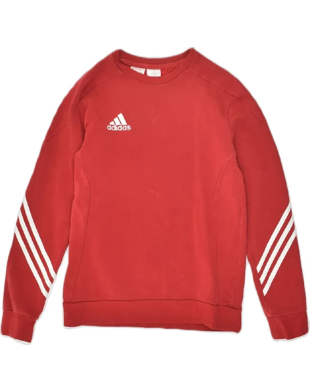 ADIDAS Boys Sweatshirt Jumper 14-15 Years XL Red Cotton