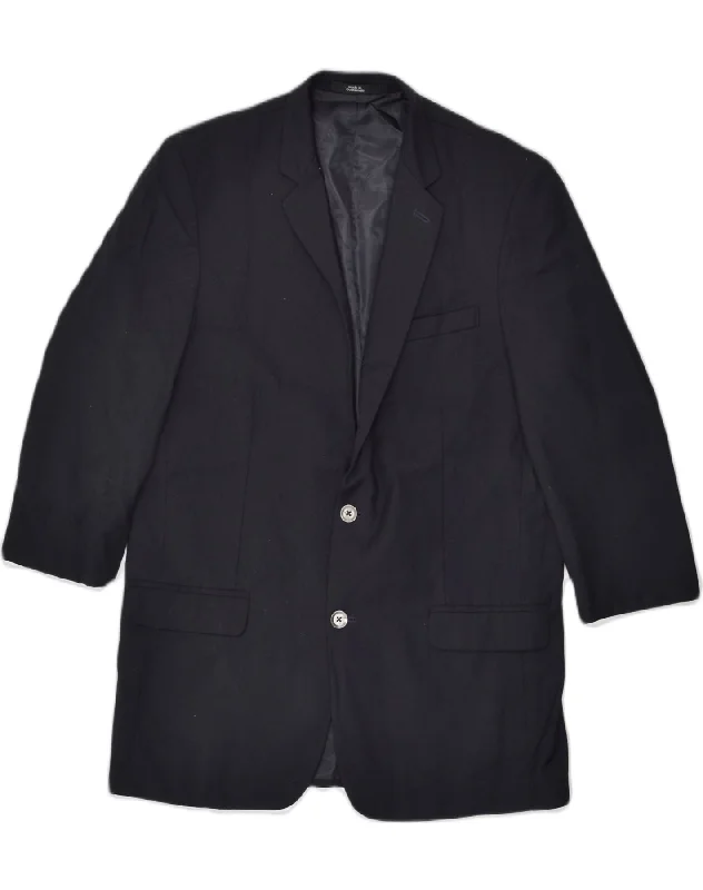 CALVIN KLEIN Boys 2 Button Blazer Jacket 15-16 Years Black Polyester