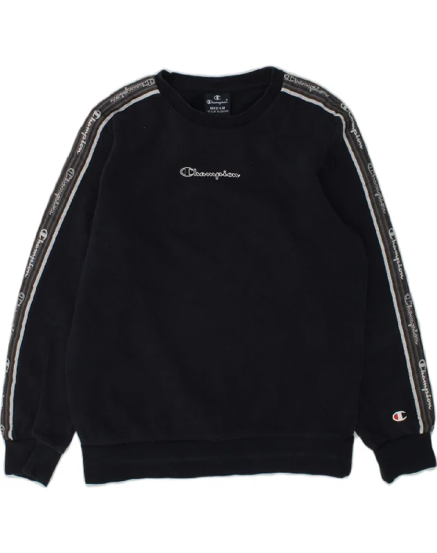 CHAMPION Boys Graphic Sweatshirt Jumper 9-10 Years Medium  Navy Blue