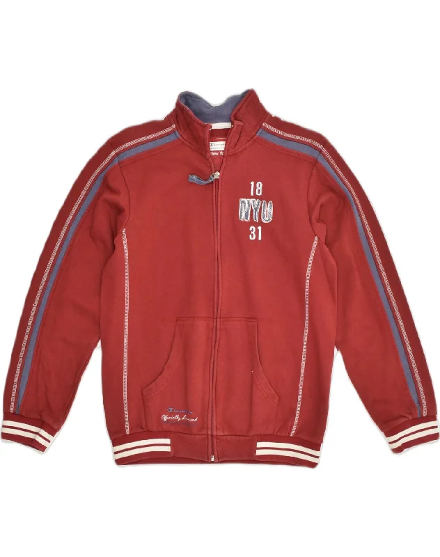 CHAMPION Boys Tracksuit Top Jacket 13-14 Years XL Red Cotton