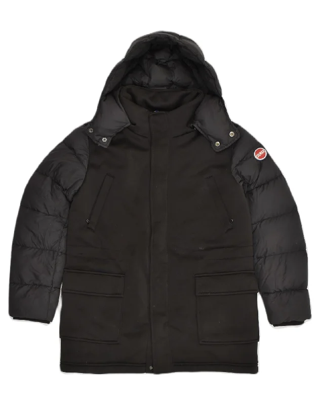 COLMAR Boys Hooded Padded Jacket 11-12 Years Black Polyester