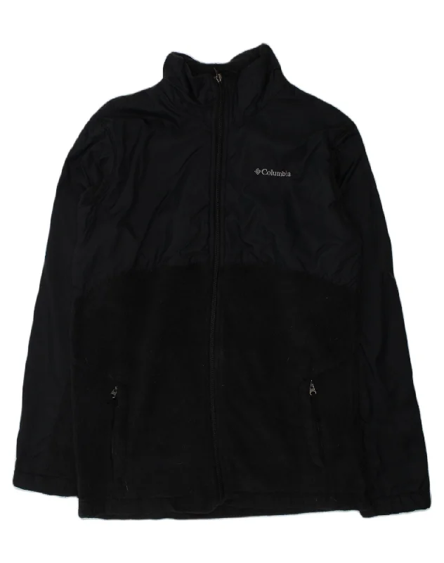 COLUMBIA Boys Fleece Jacket 14-15 Years Large  Black Polyester