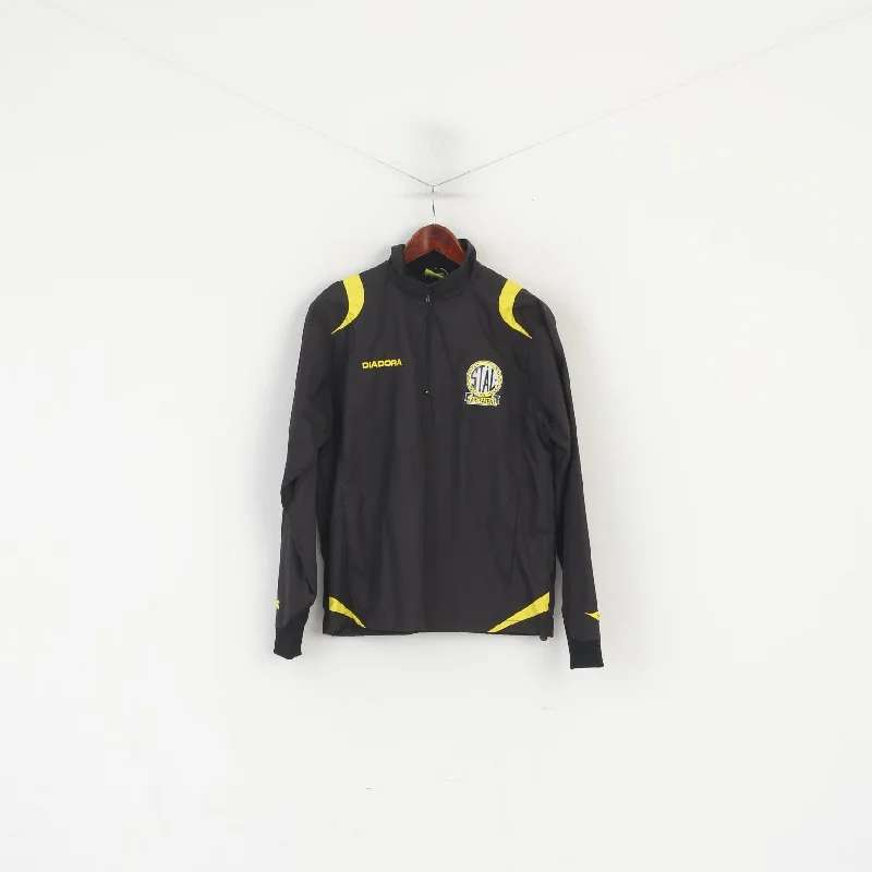 Diadora Stal Kameratene Boys 150 Jacket Black  Zip Neck Sportswear Norway Top