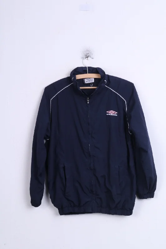 UMBRO Boys XS XLB Track Top Jacket  Navy Zip Up Lightweight Football Top