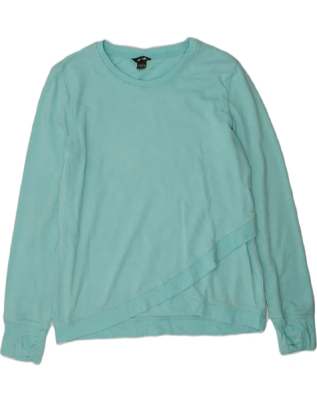 EDDIE BAUER Girls Sweatshirt Jumper 14-15 Years XL Turquoise Polyester