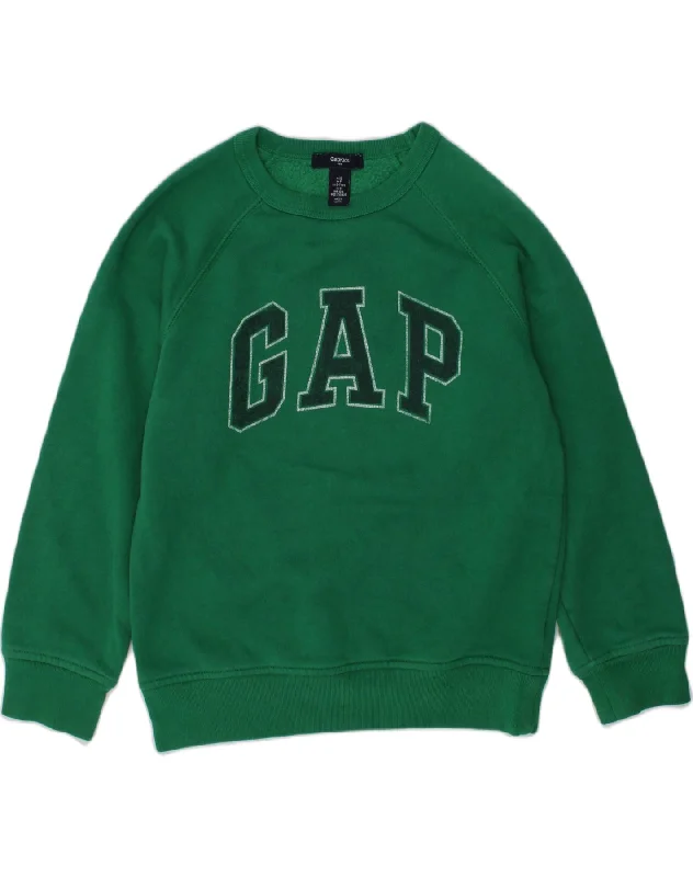 GAP Boys Graphic Sweatshirt Jumper 6-7 Years Green Cotton