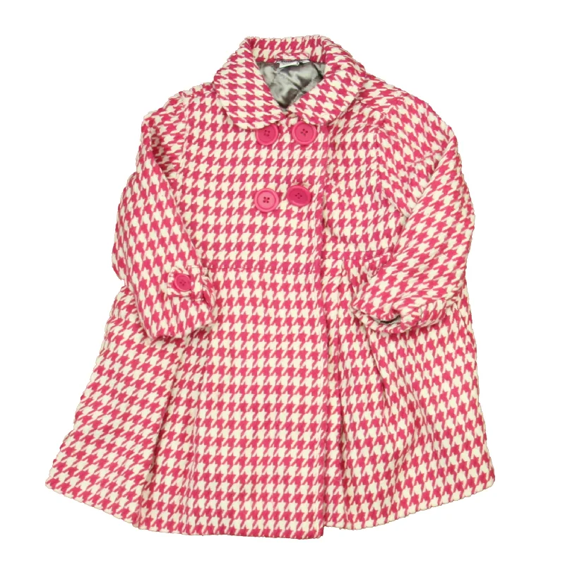 Hartstrings Girls Pink Houndstooth Jacket