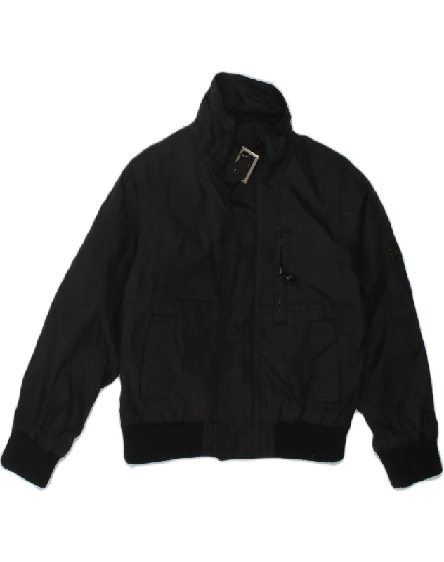 HUGO BOSS Boys Bomber Jacket 4-5 Years Black Polyamide