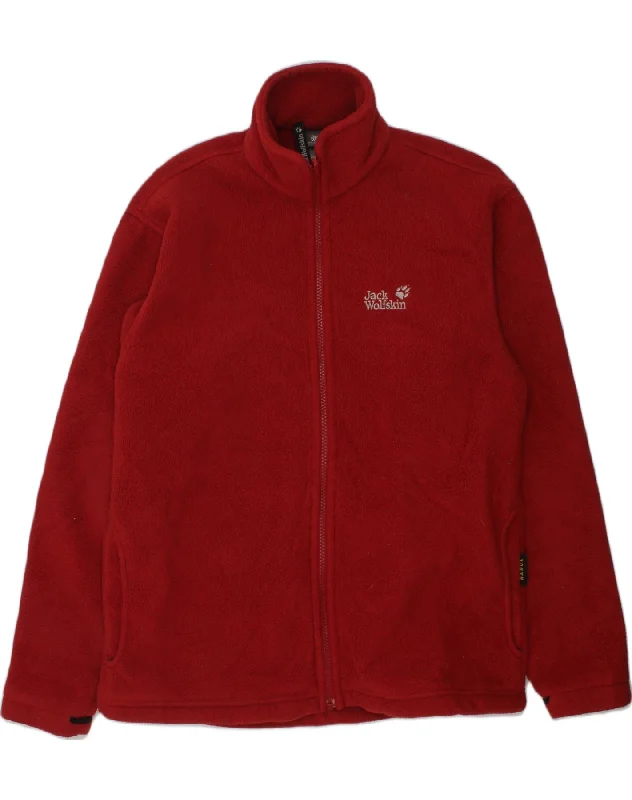 JACK WOLFSKIN Girls Fleece Jacket 13-14 Years Red Polyester