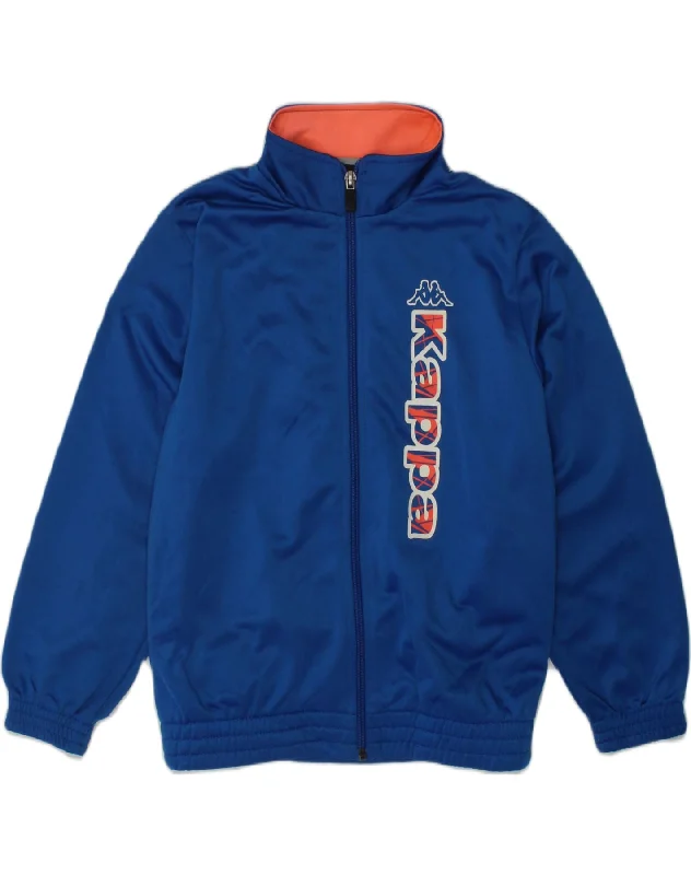 KAPPA Boys Graphic Tracksuit Top Jacket 7-8 Years Blue