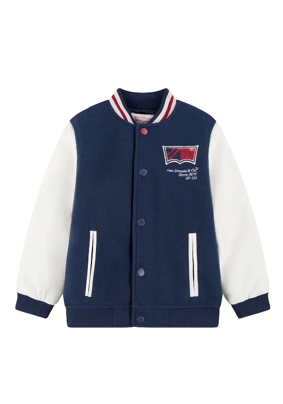 Levi’s Boys Varsity Baseball Jacket, Navy