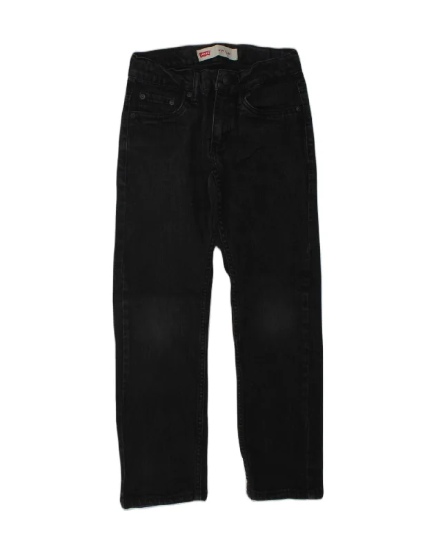 LEVI'S Boys 511 Slim Jeans 9-10 Years W25 L25  Black Cotton