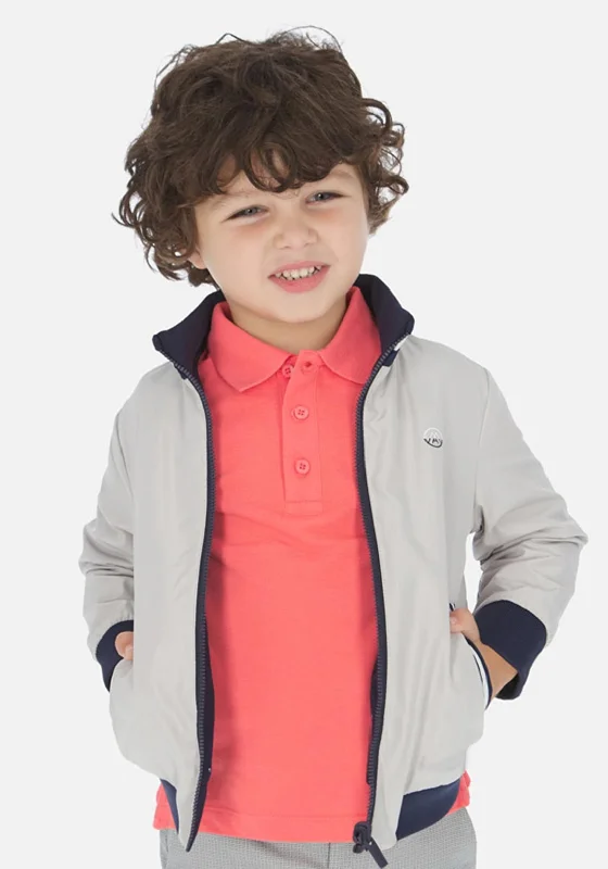 Mayoral Boys Reversible Windbreaker Jacket, Grey