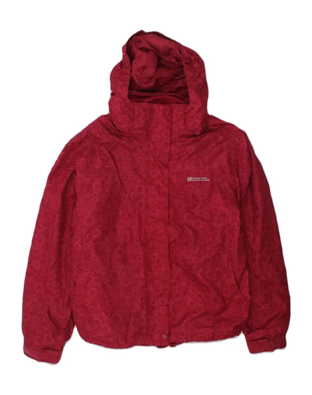 MOUNTAIN WAREHOUSE Girls Hooded Windbreaker Jacket 11-12 Years Red