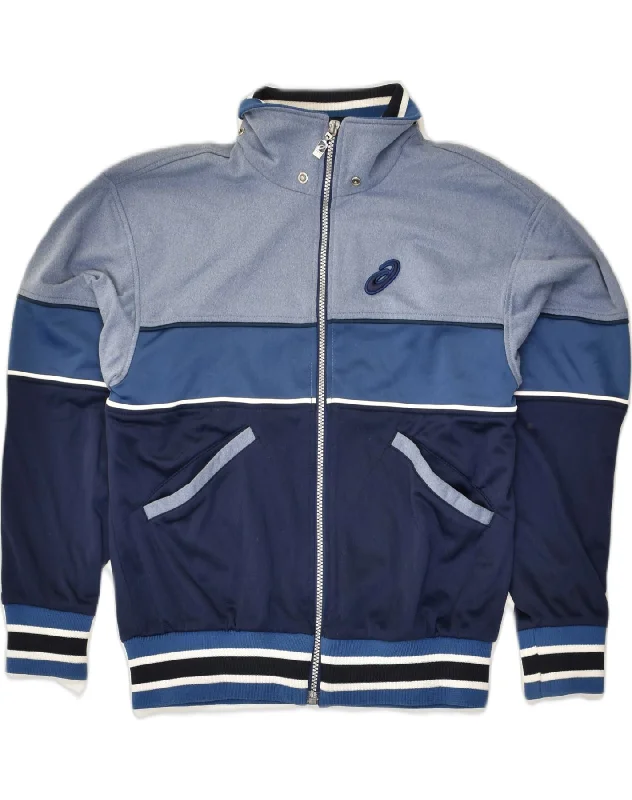 OASIS Boys Tracksuit Top Jacket 11-12 Years Medium  Navy Blue Colourblock