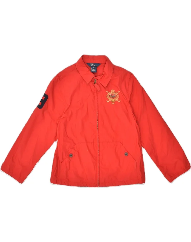 POLO RALPH LAUREN Boys Bomber Jacket 6-7 Years Red Cotton