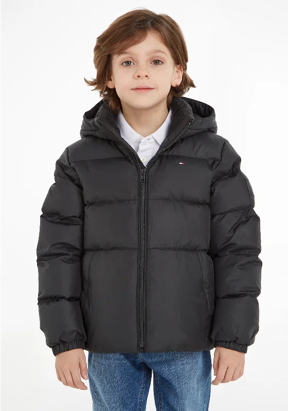 Tommy Hilfiger Boys Essentials Down Puffer Jacket, Black